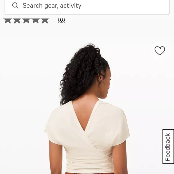 Like new lululemon It’s a tie tee beige size 4 - Picture 3 of 14